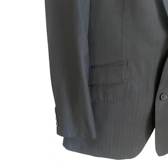 Statement Italy Confidence Blazer Suit Jacket Men's 40R Black - - Picture 11 of 13